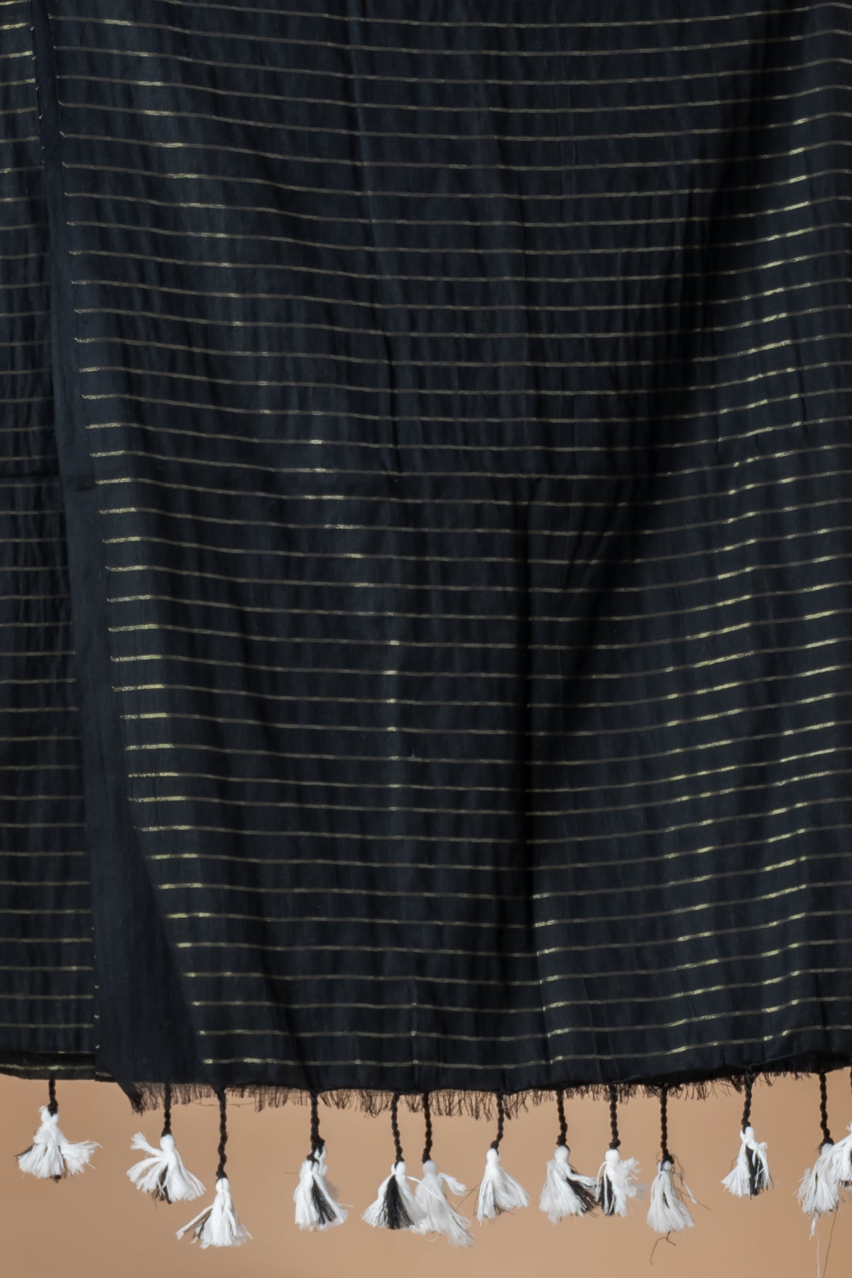 Black striped handloom Saree