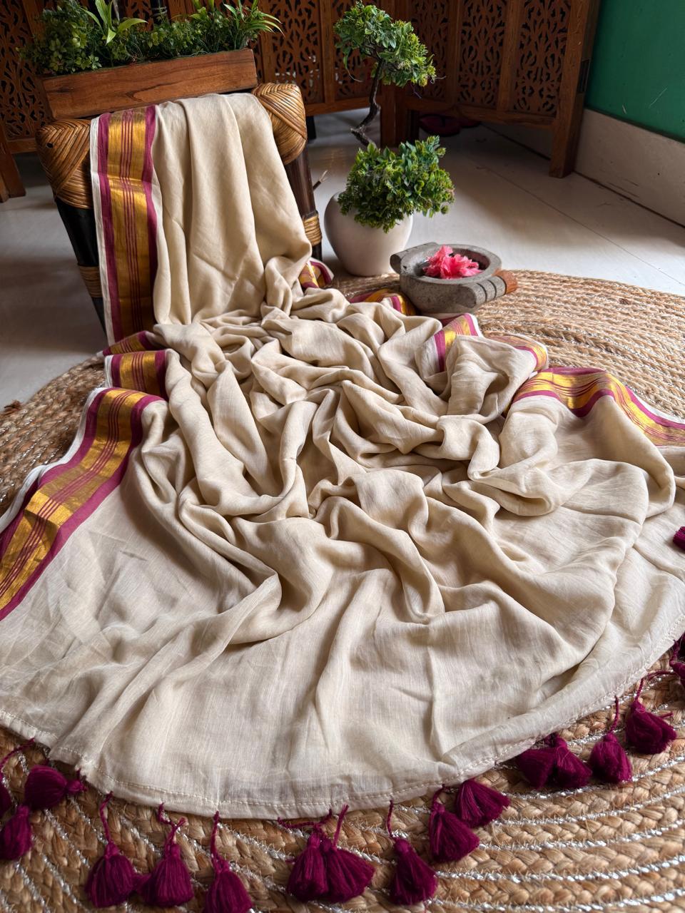 HANDSPUN cotton saree