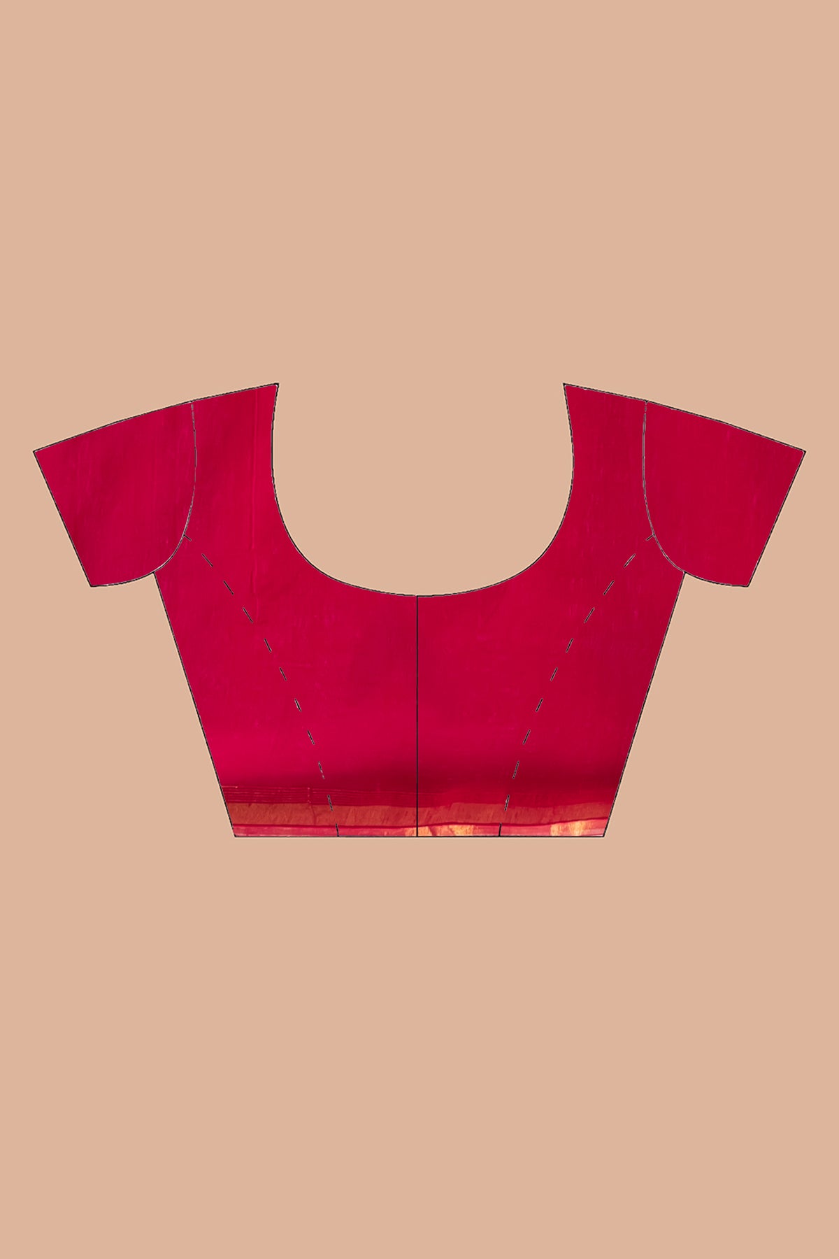 Rani Pink mul modal saree with Zari Pallu