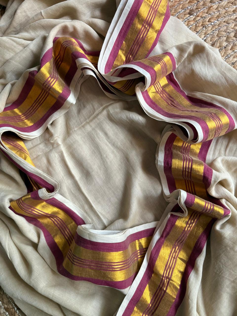 HANDSPUN cotton saree