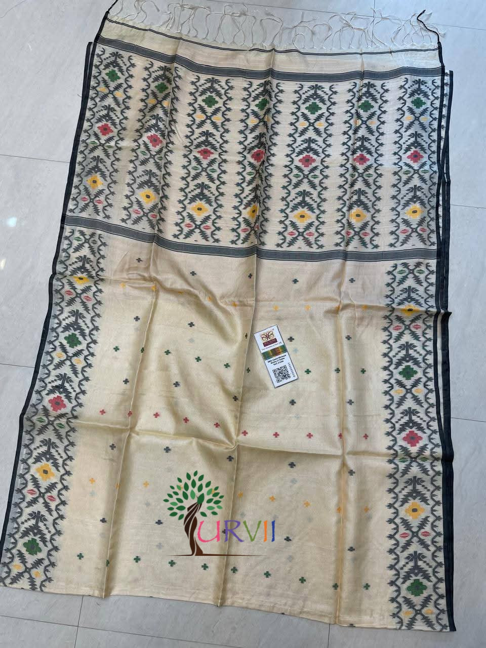 Tussar Jamdani saree
