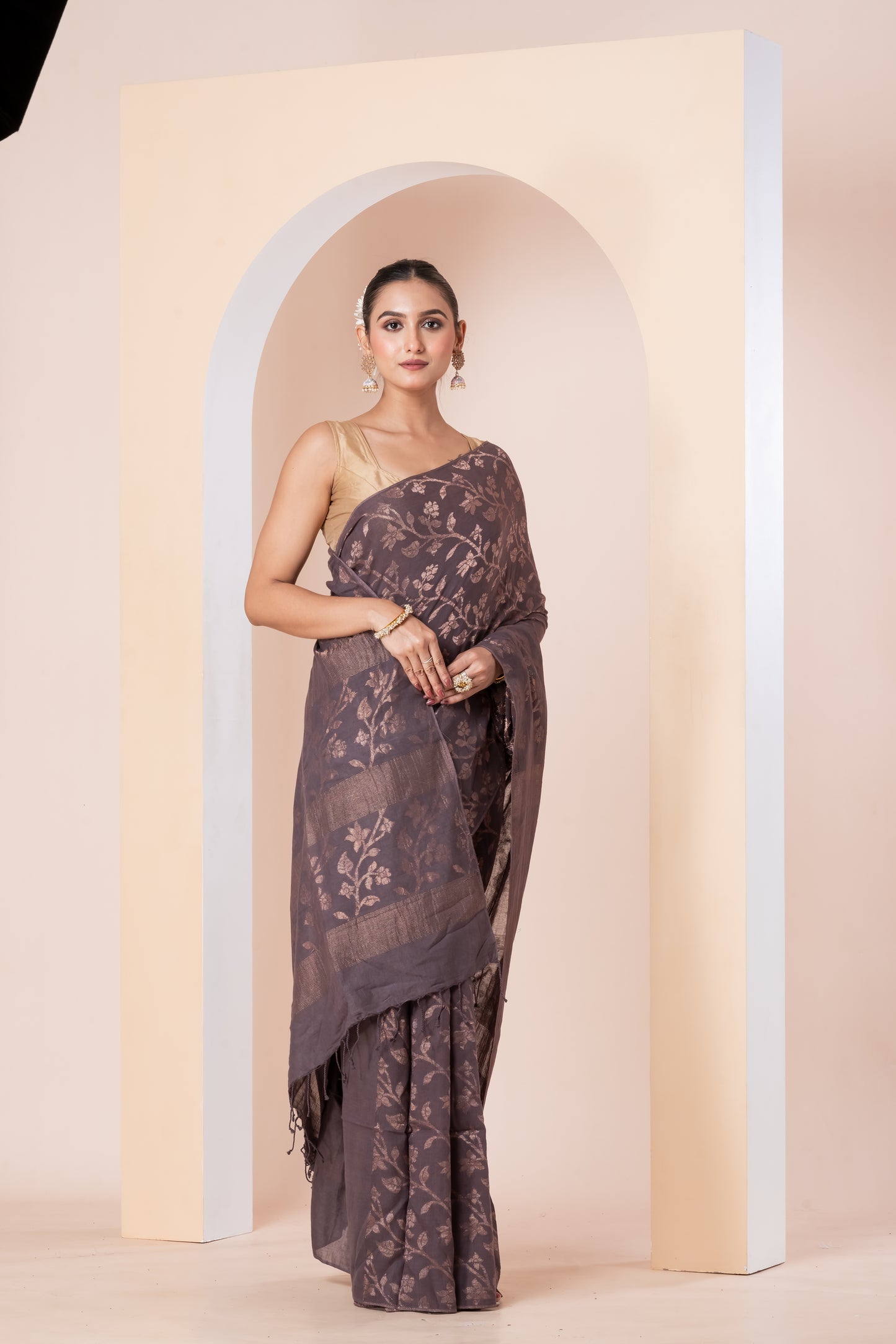 Cotton Linen Saree