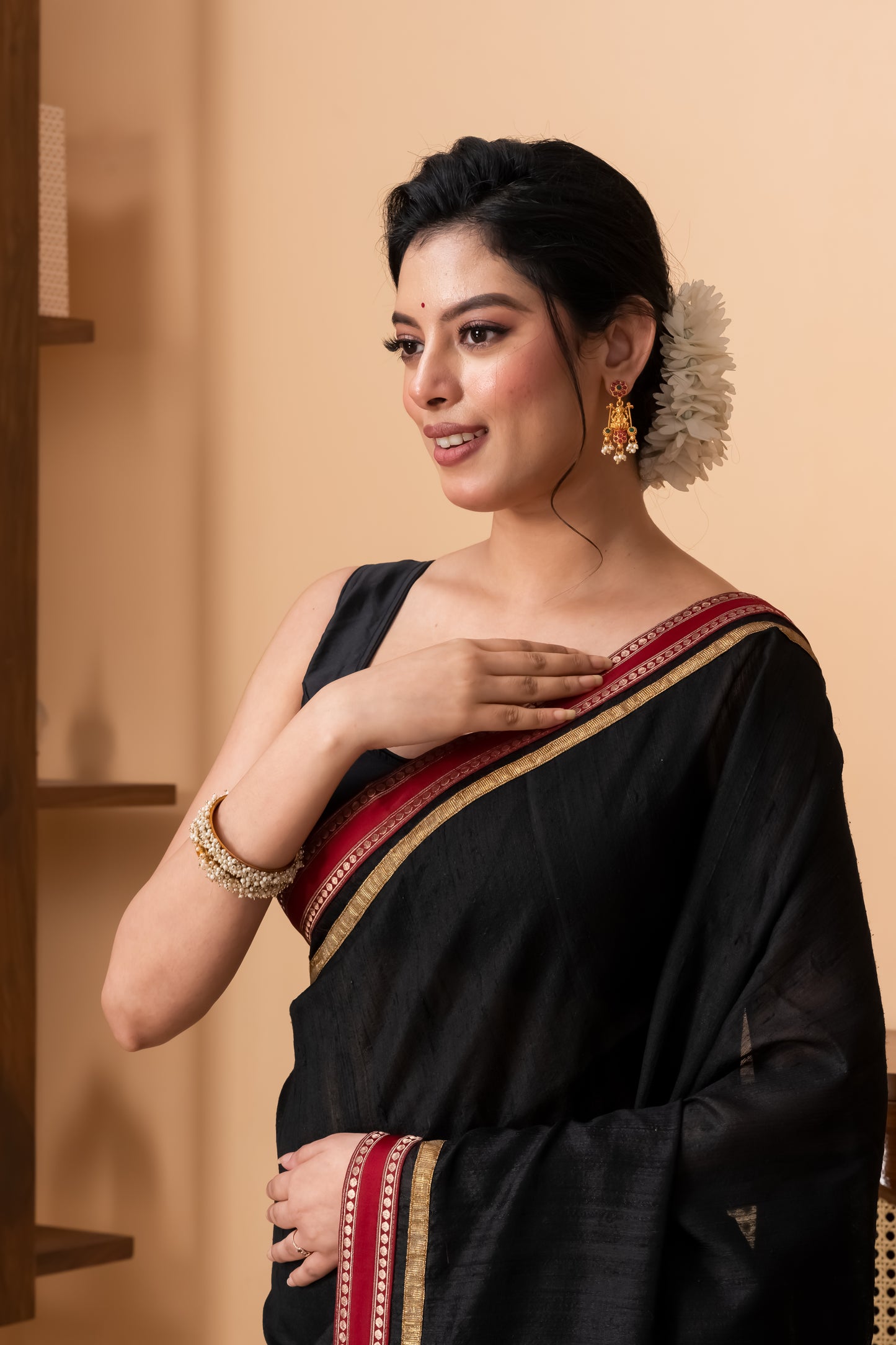 Black Pure Ghicha Silk