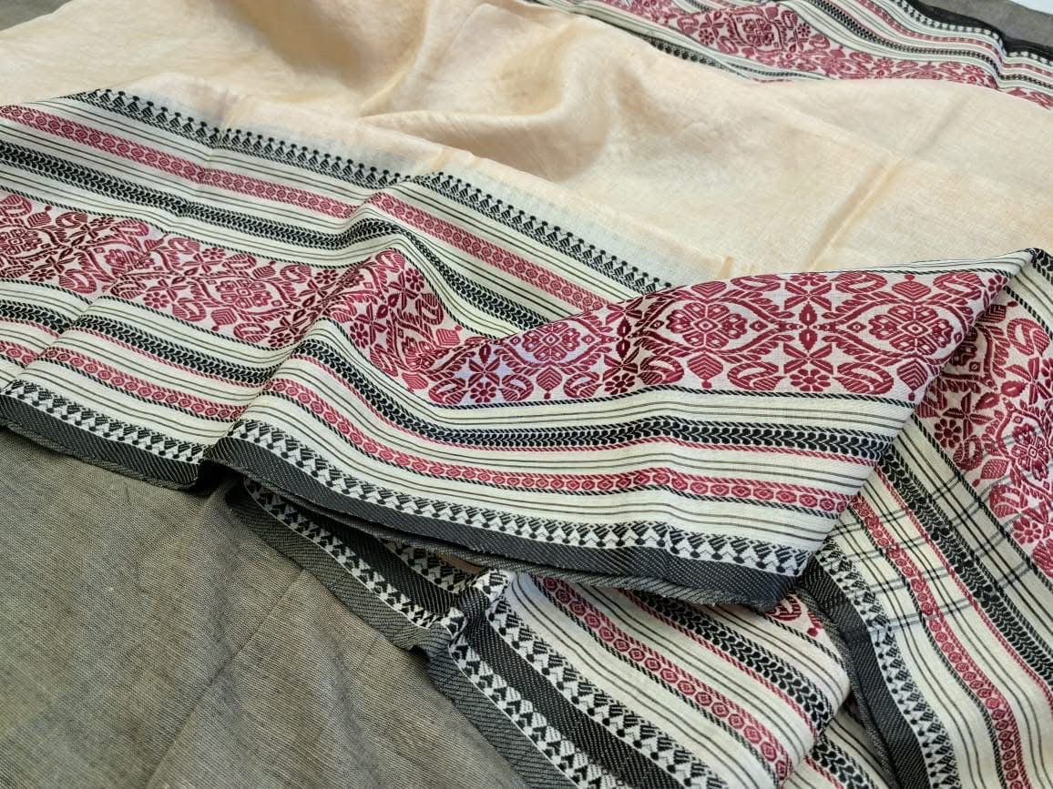 Tussar Jamdani saree