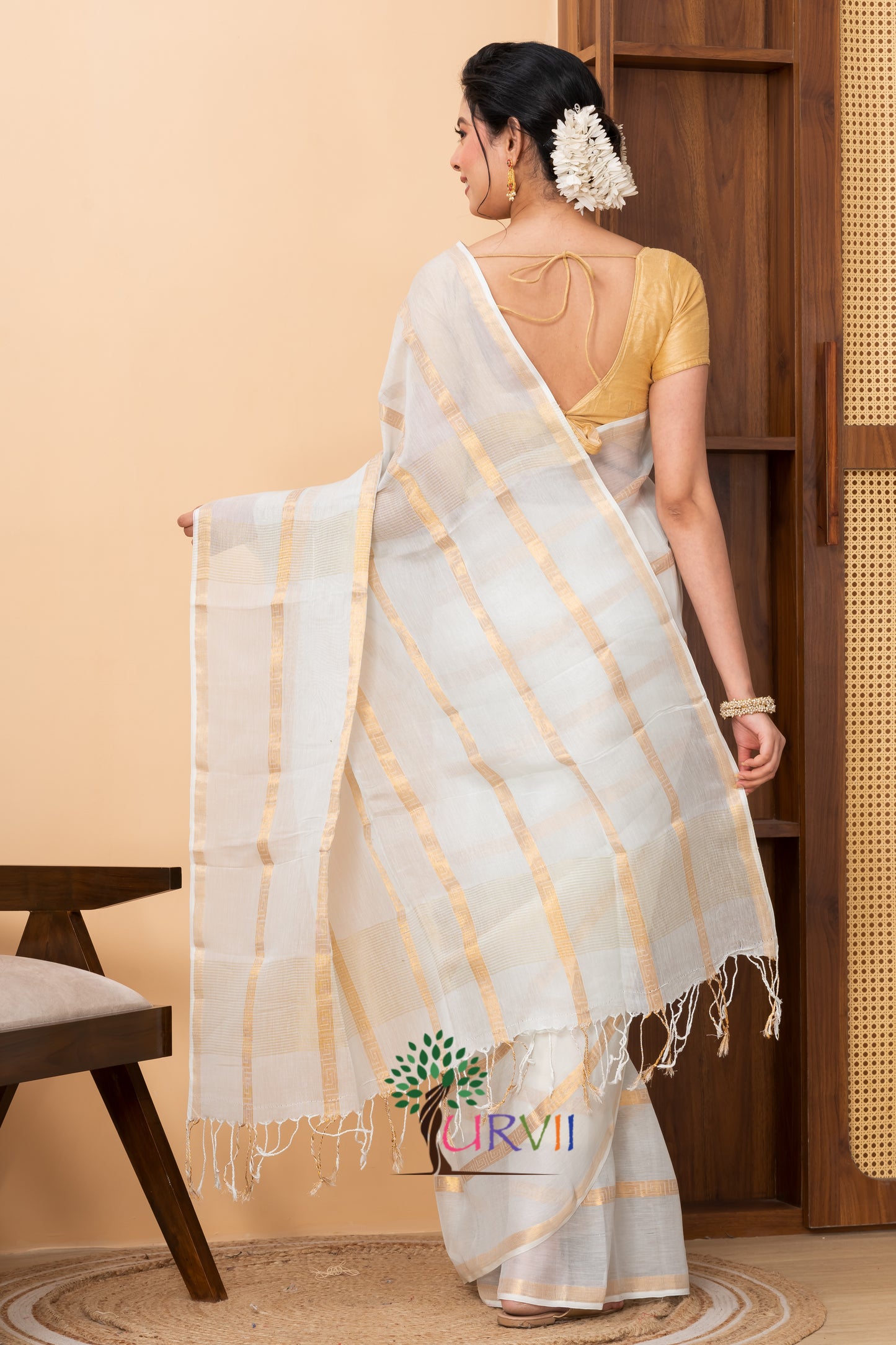Silk Linen Saree