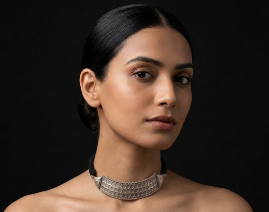 Silver polish premium choker