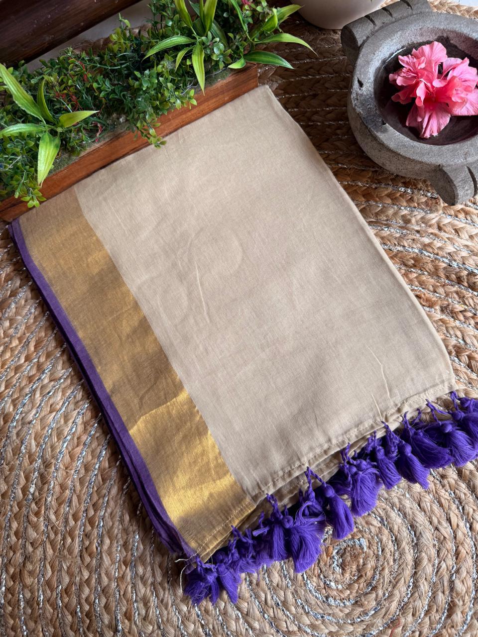 HANDSPUN cotton saree