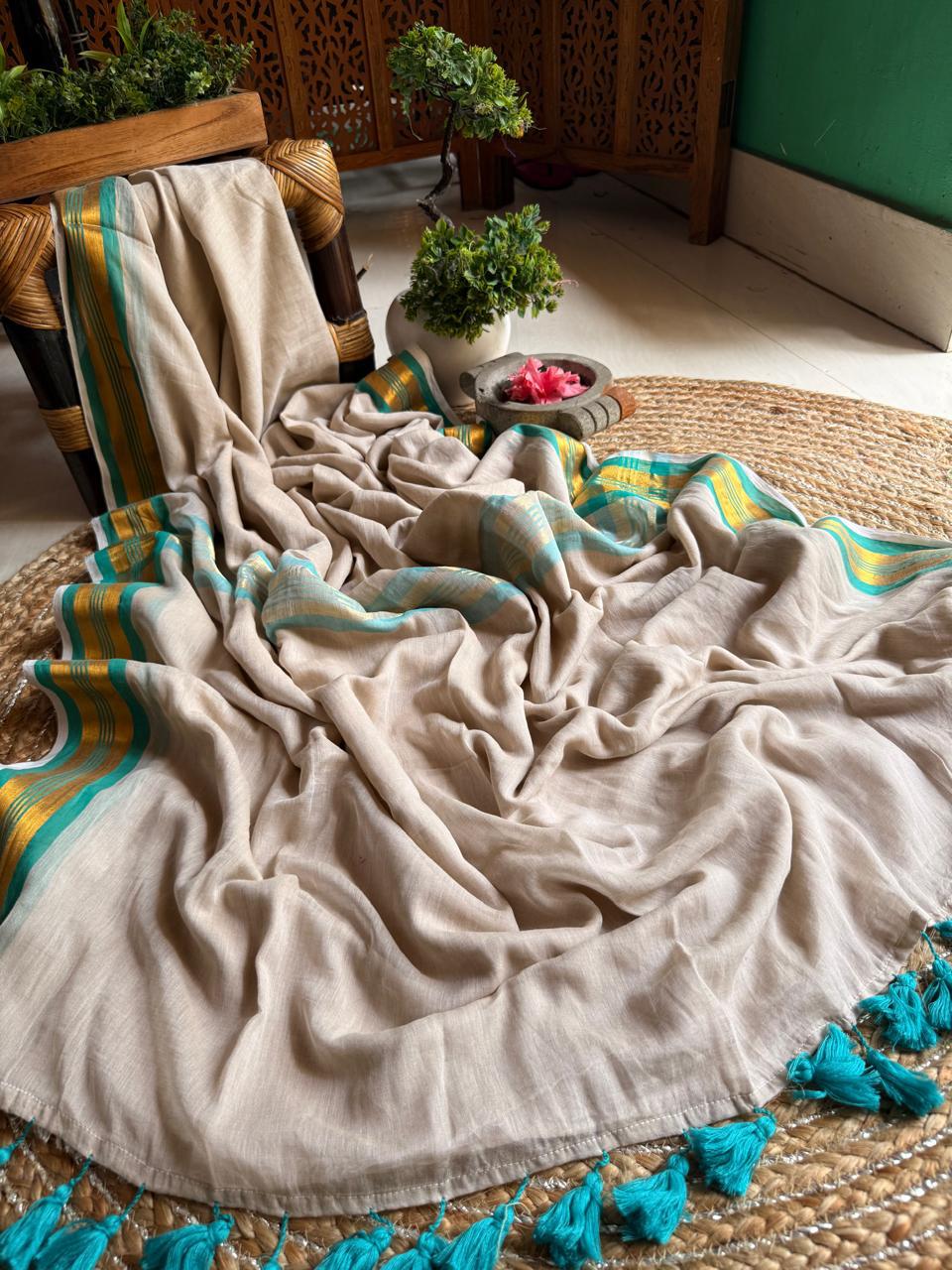 HANDSPUN cotton saree
