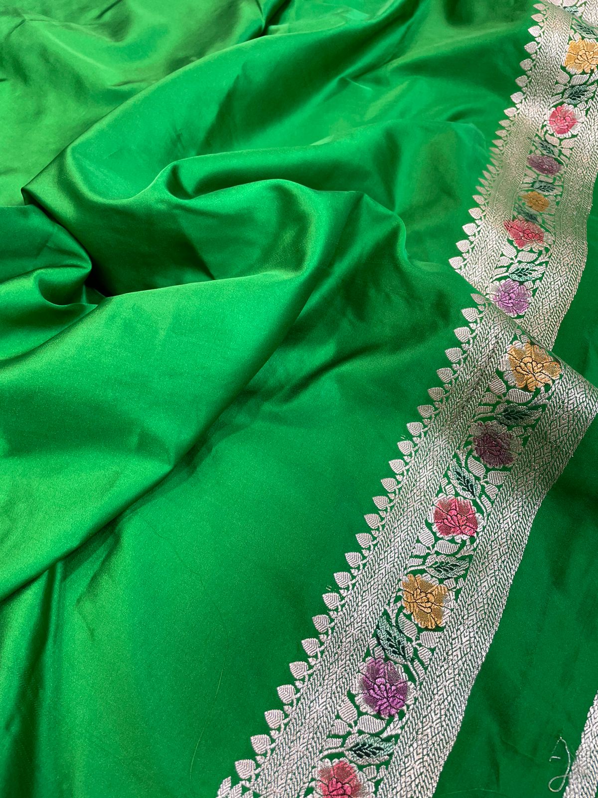 Green mashru Banarasi silk saree