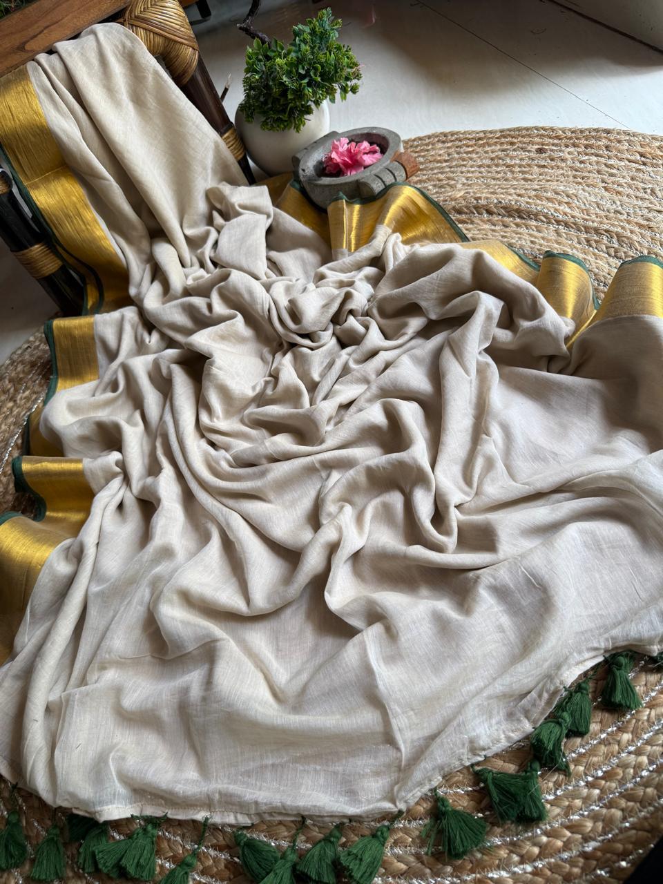 HANDSPUN cotton saree