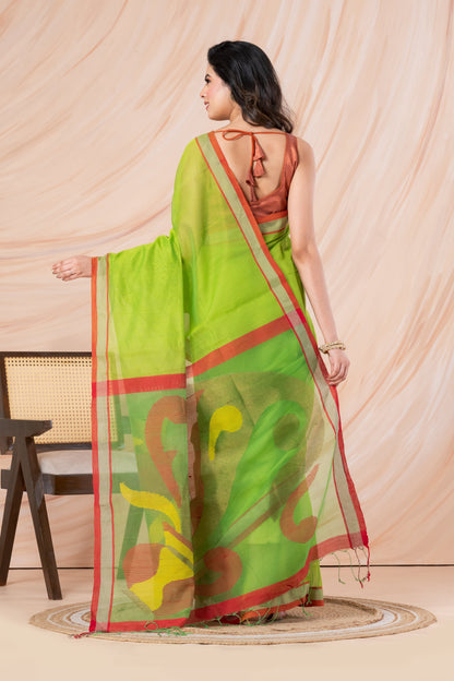 Handloom cotton-silk