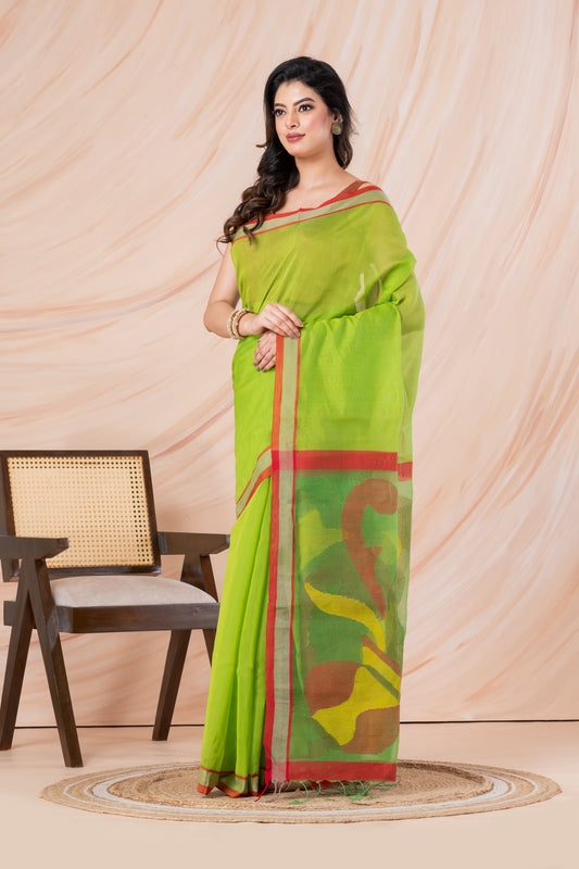 Handloom cotton-silk