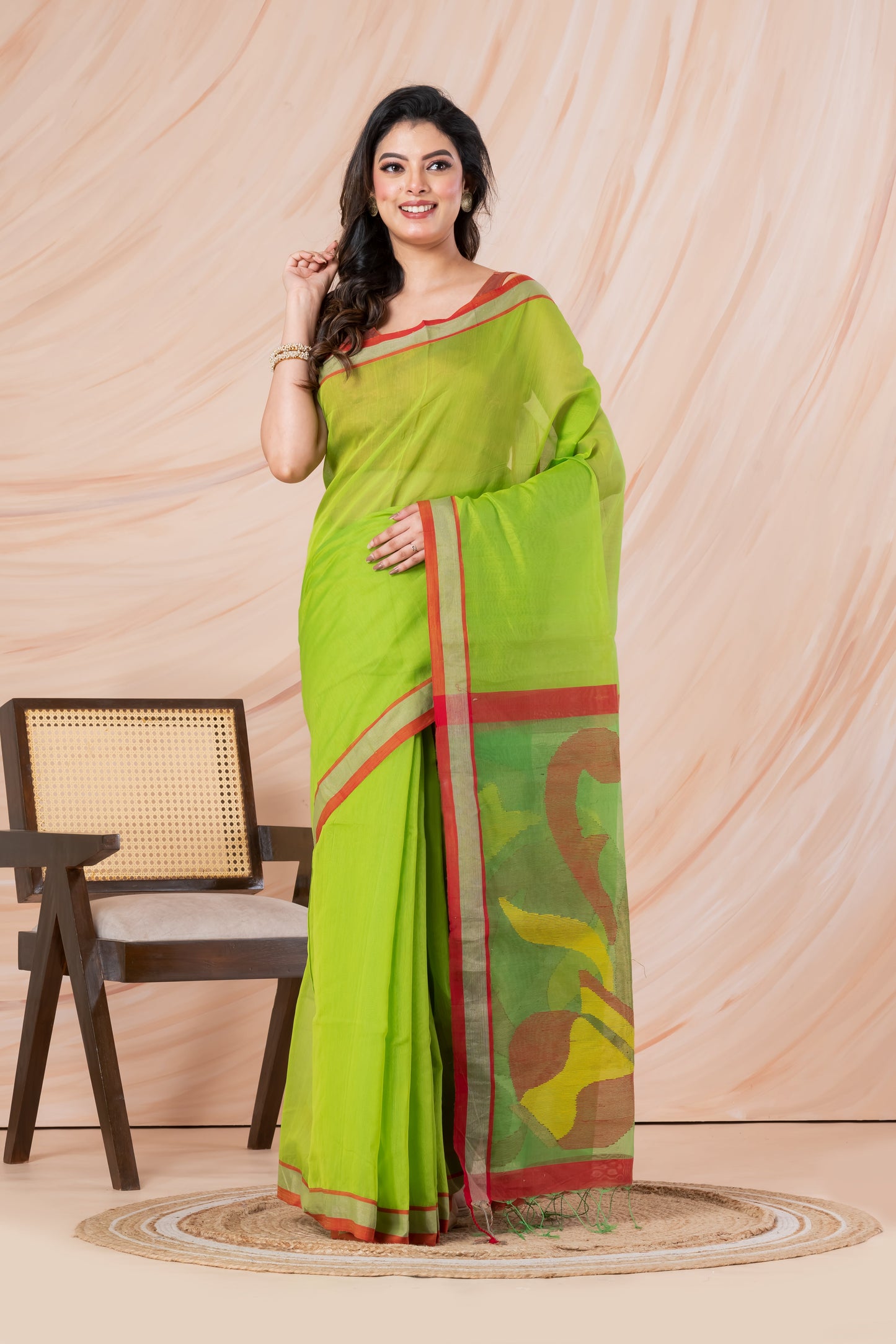 Handloom cotton-silk
