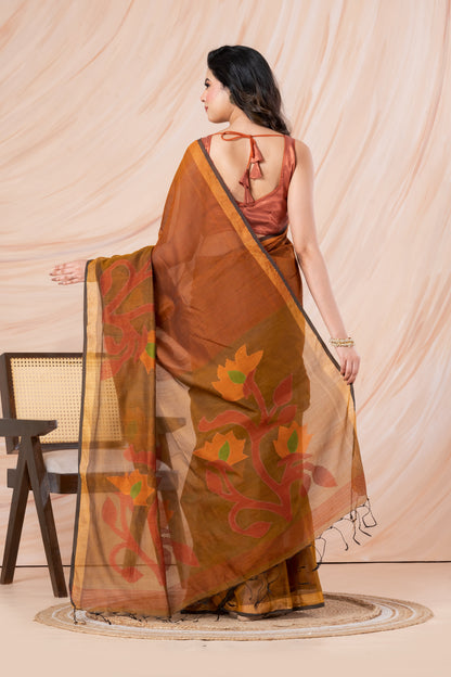 Handloom cotton-silk