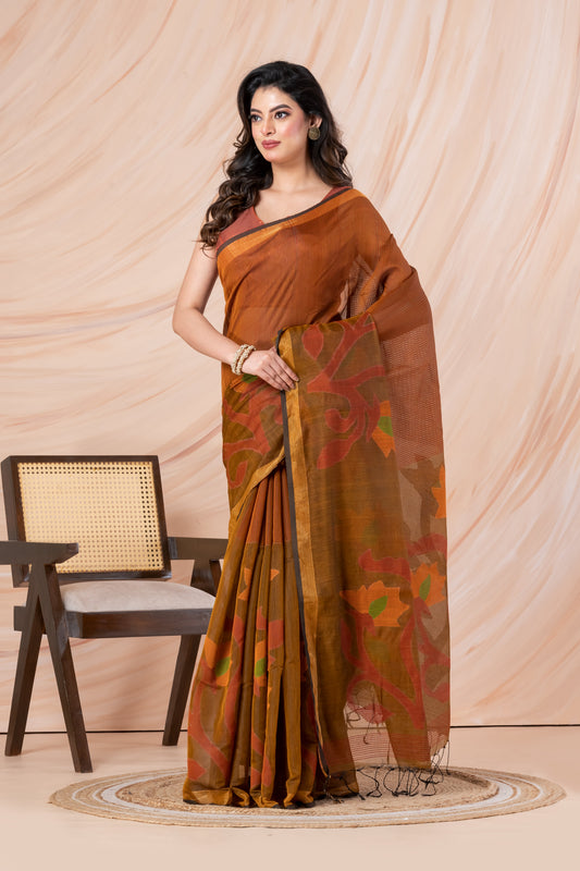Handloom cotton-silk