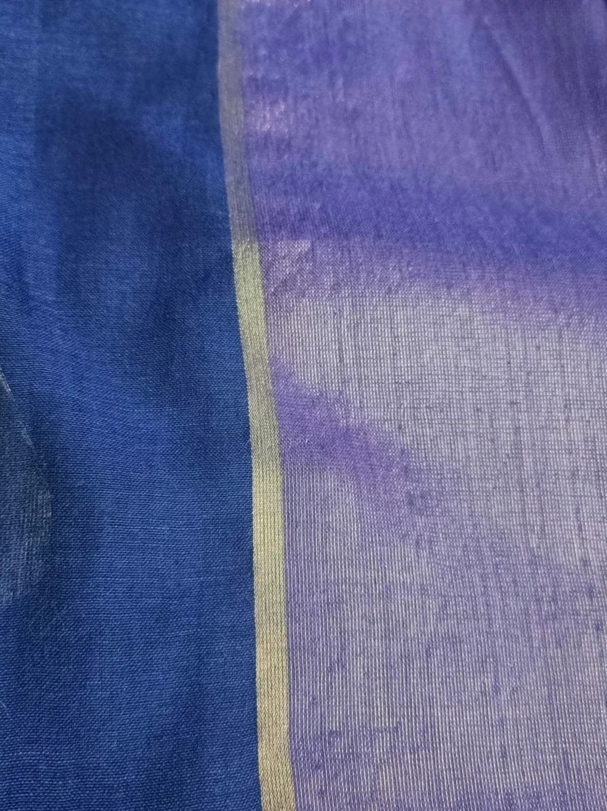 Navy Blue Mulmul Cotton Flower Motif Saree