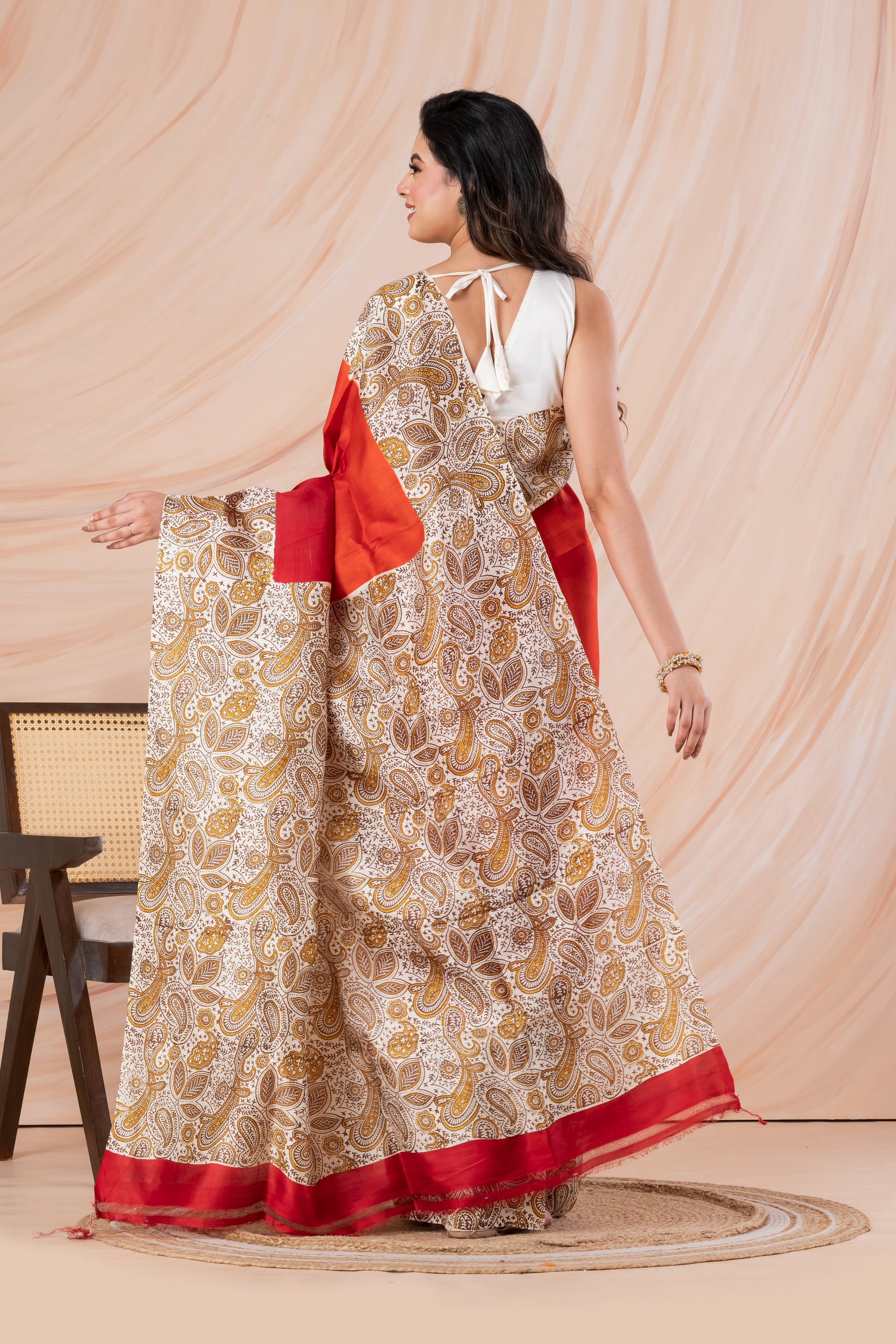 Ombre printed silk