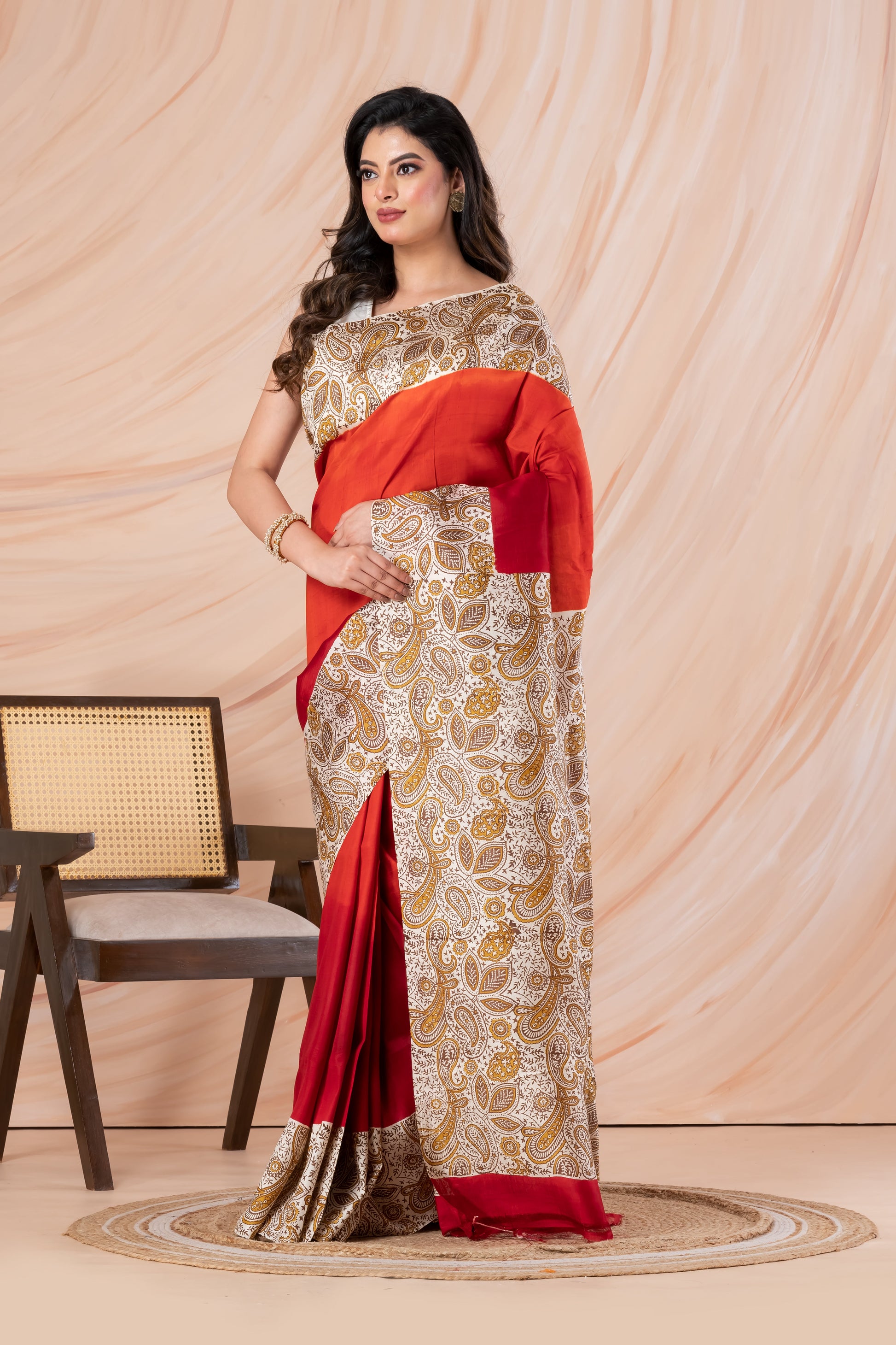 Ombre printed silk