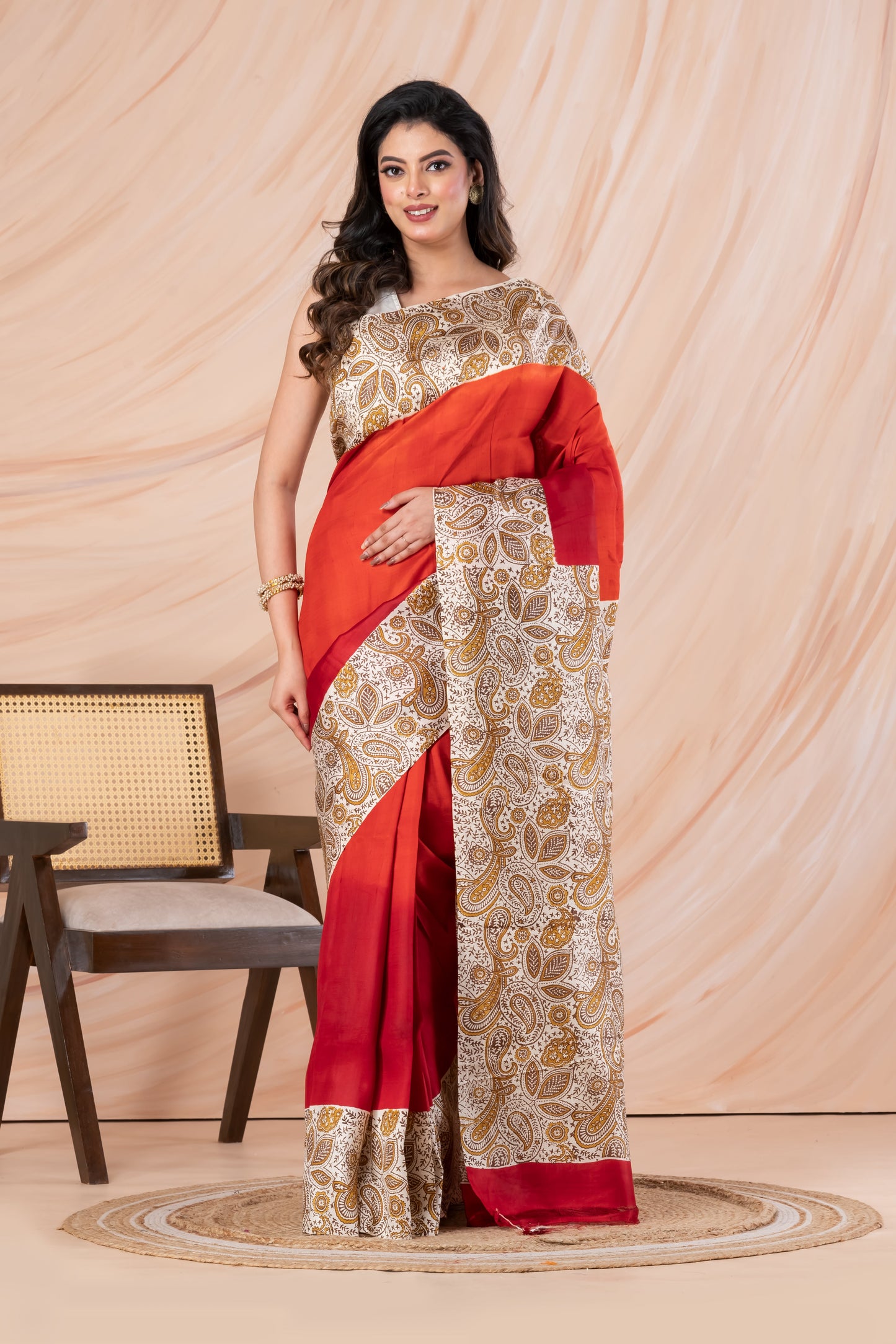 Ombre printed silk