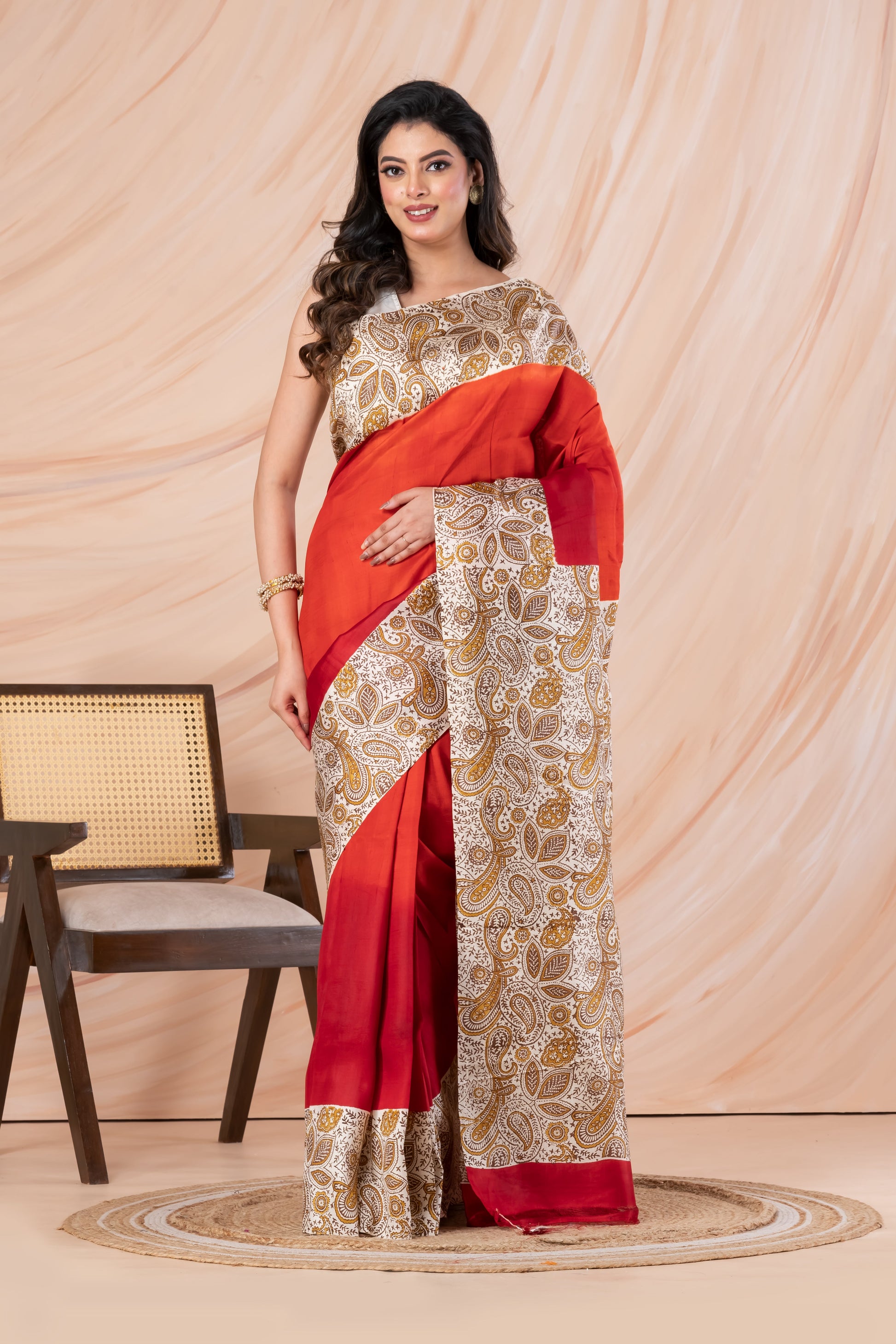 Ombre printed silk