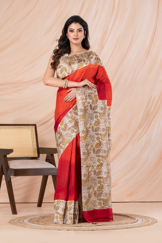 Ombre printed silk