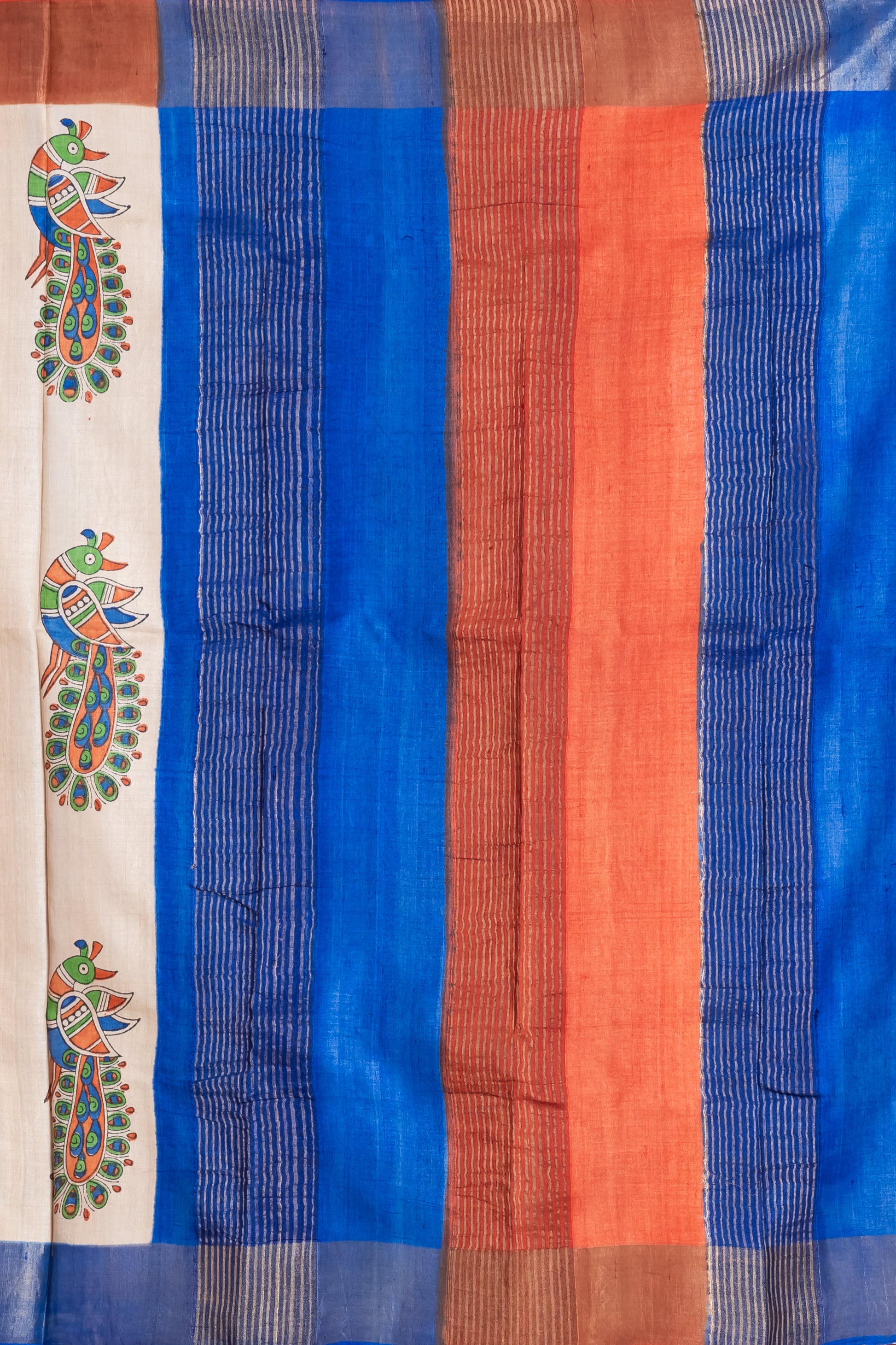Tussar printed saree