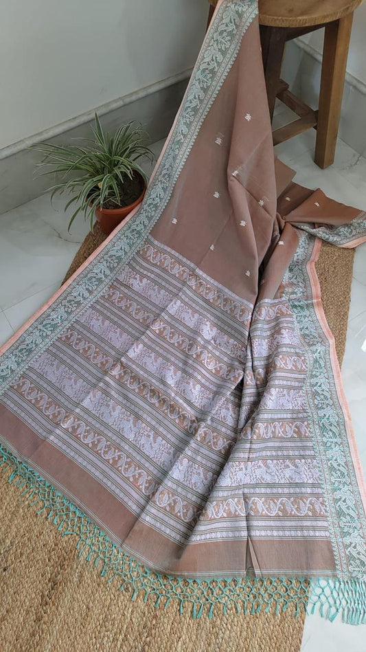 Handspun charkha khadi saree