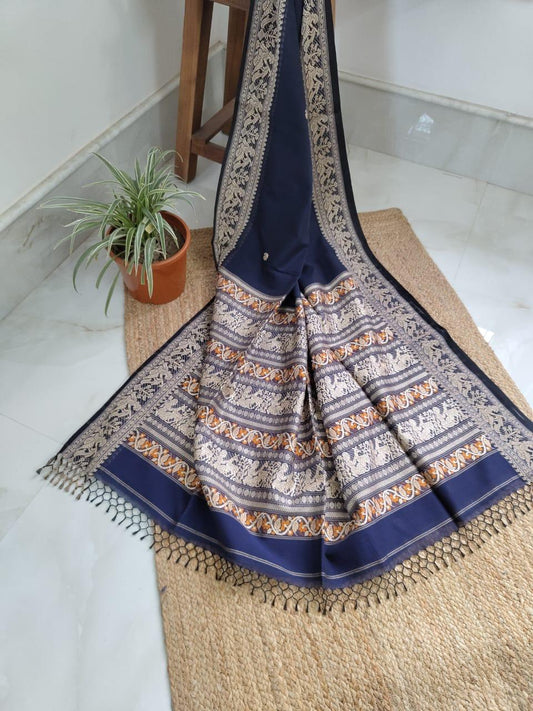 Handspun charkha khadi saree