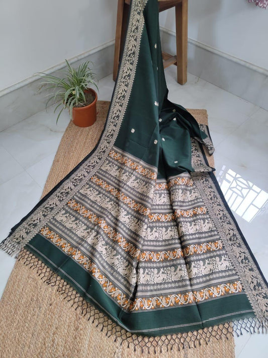 Handspun charkha khadi saree