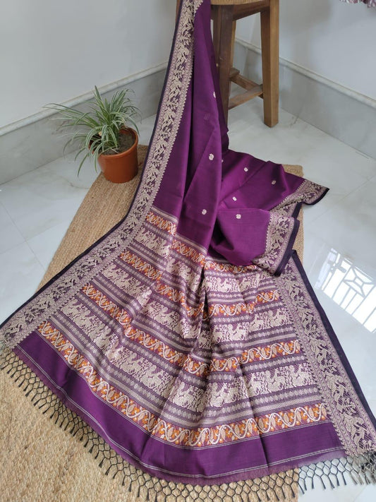 Handspun charkha khadi saree