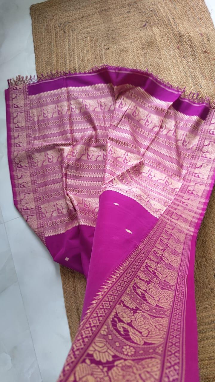 Handspun charkha khadi saree