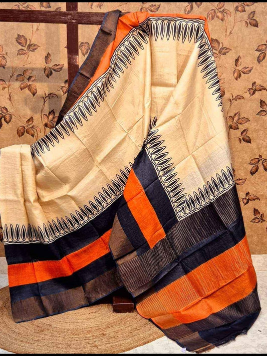 Tussar silk saree