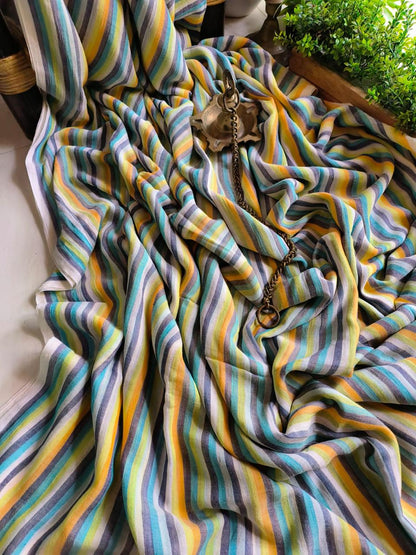 Handloom Cottons (Green and Yellow)
