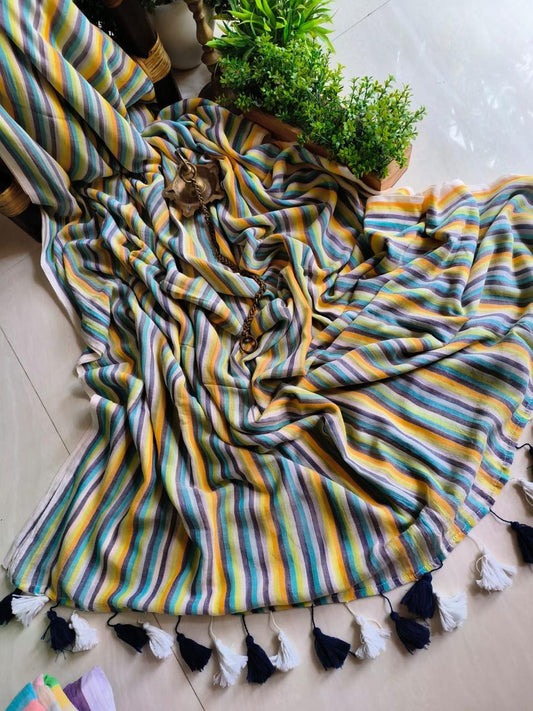 Handloom Cottons (Green and Yellow)