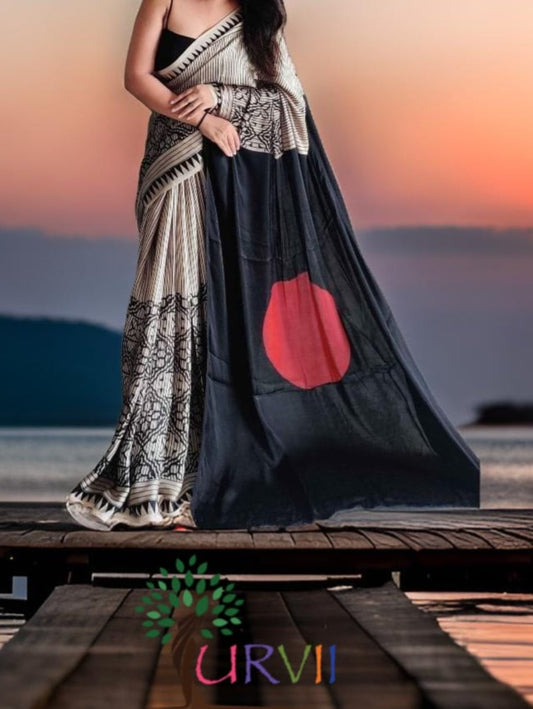Ajrakh Printed Modal Silk