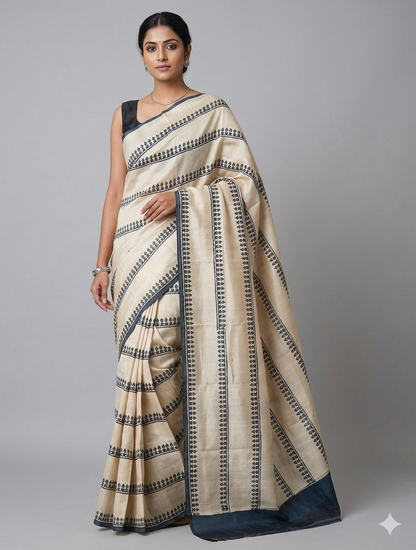 Tussar silk saree