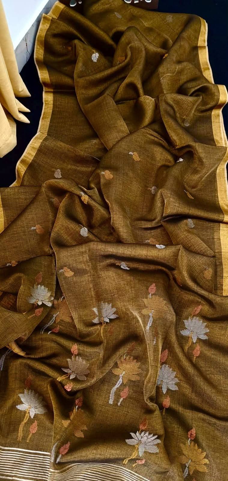 Tissue Linen Sarees
