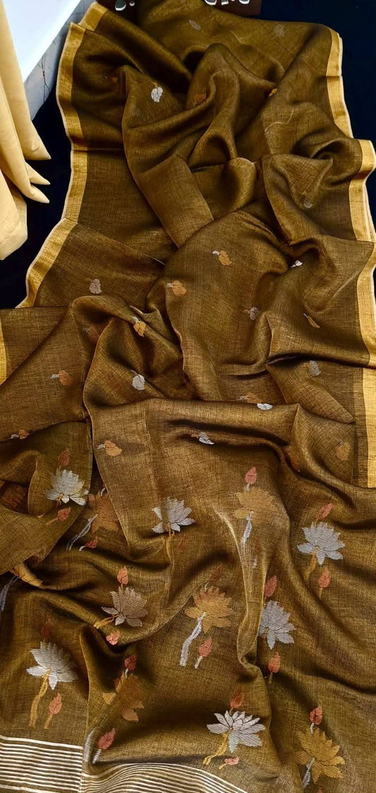 Tissue Linen Sarees