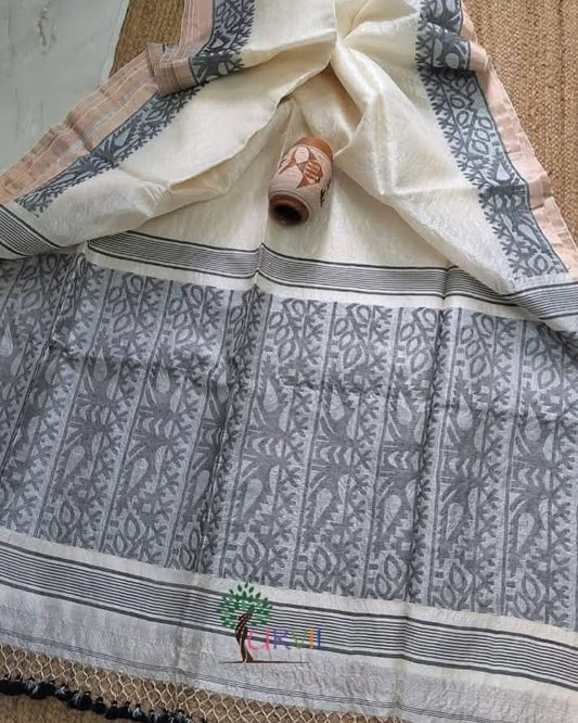 Tussar Jamdani saree