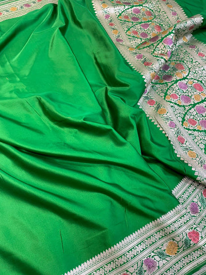 Green mashru Banarasi silk saree