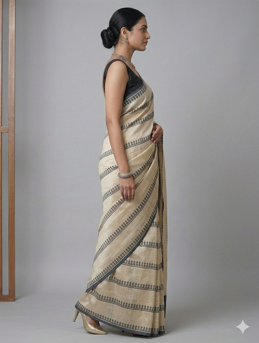Tussar silk saree