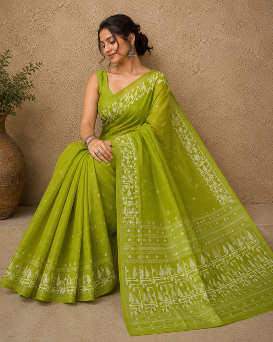 Handloom cotton jamdanis