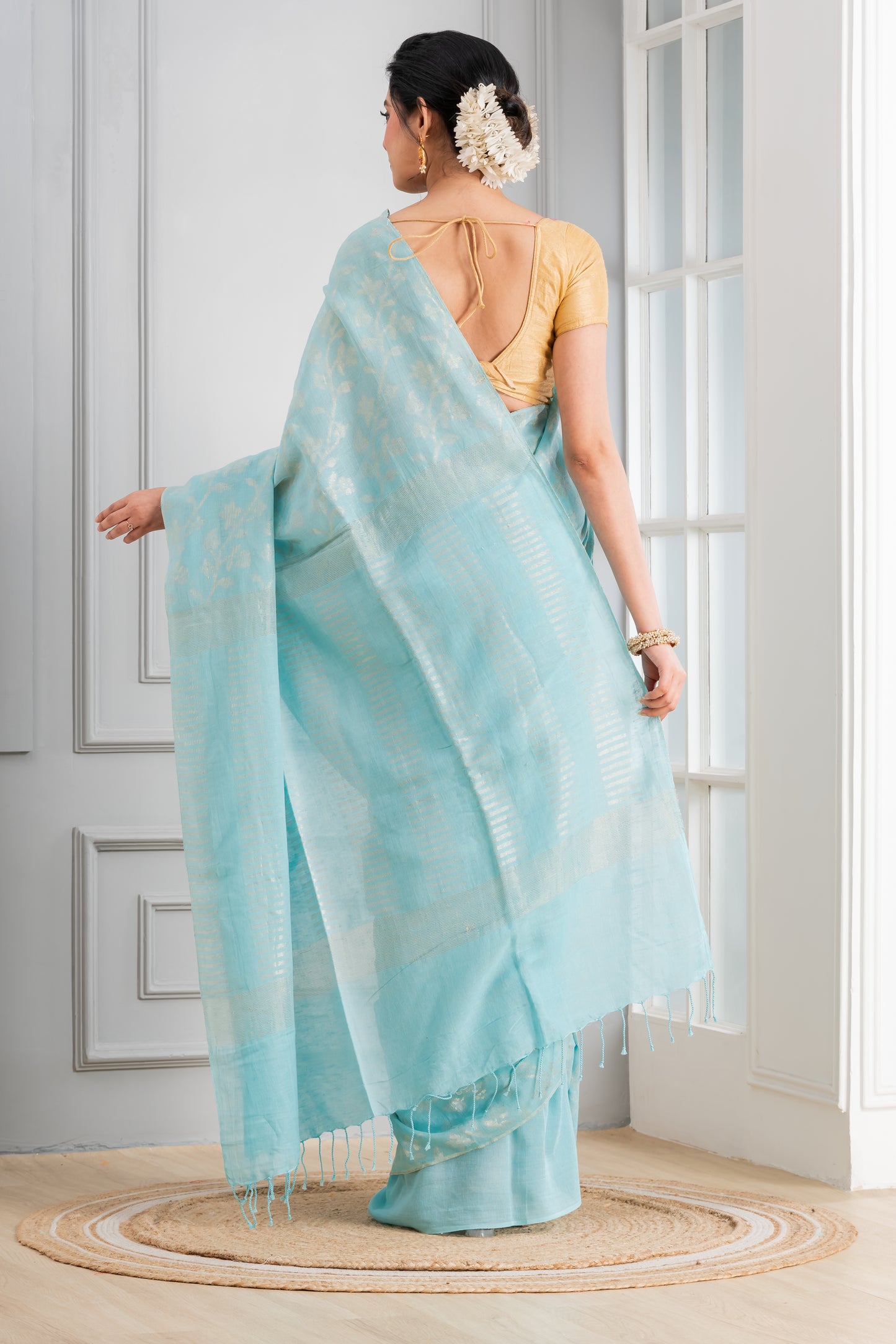 Jamdani Cotton Linen Saree