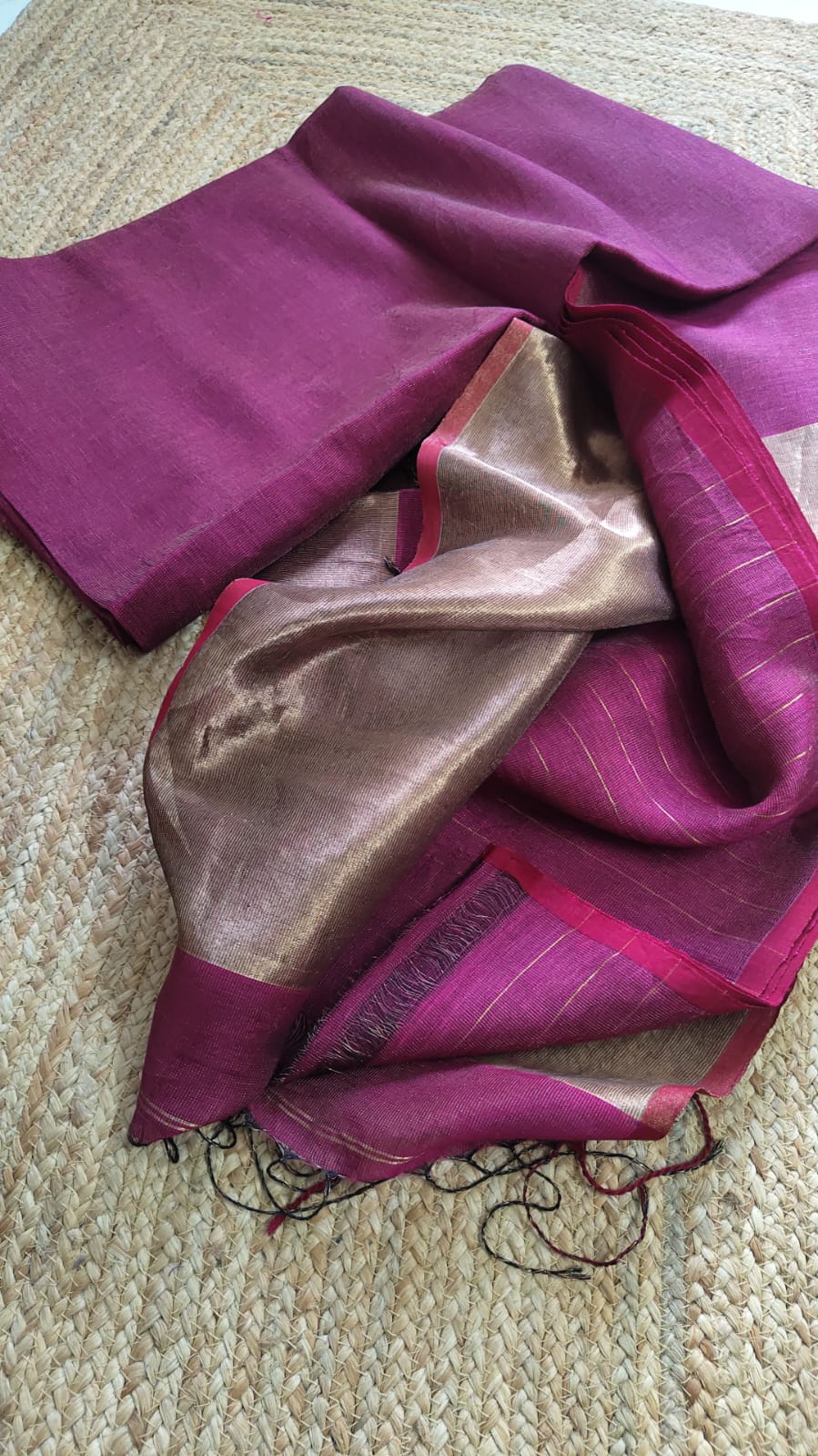 Tissue  Linen Sarees