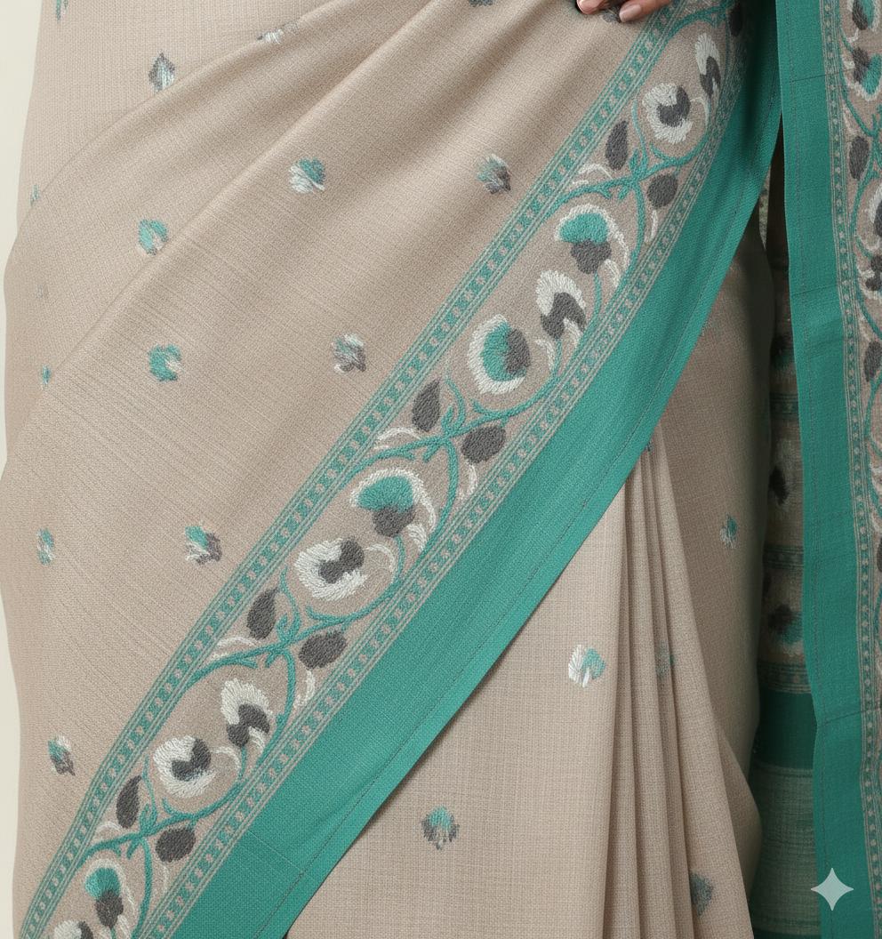 Off white handloom cotton jamdanis