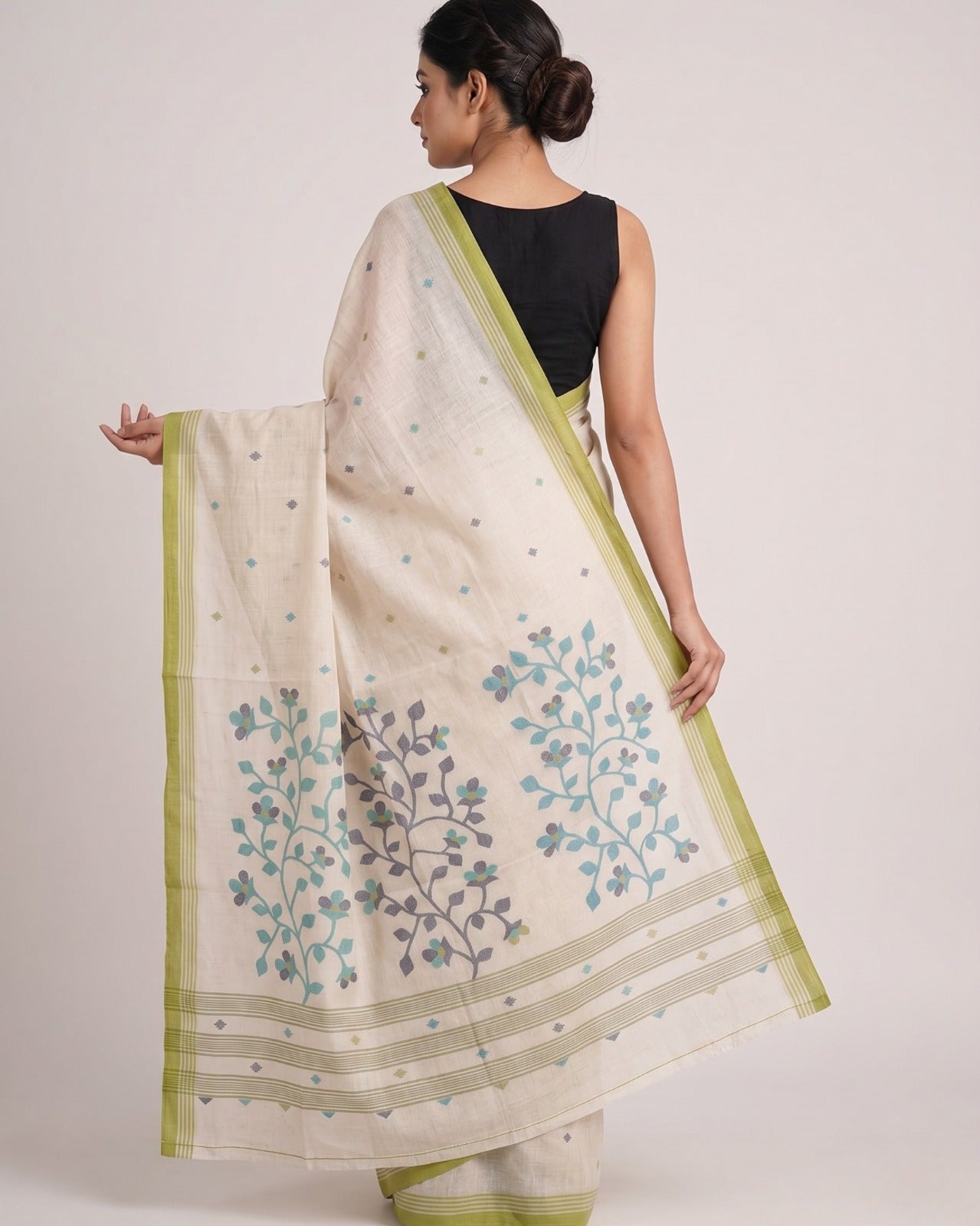 Handloom cotton jamdani
