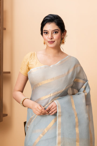 Silk Linen Saree