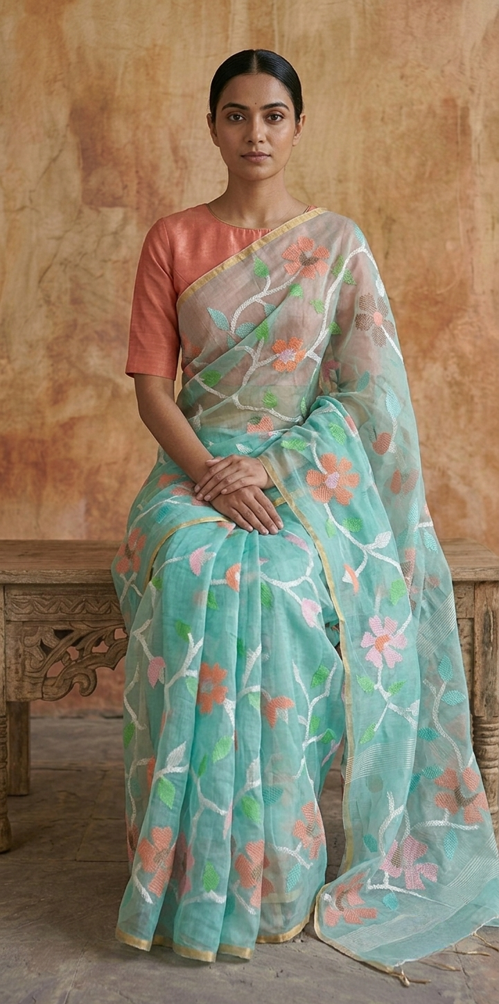 Resham silk saree