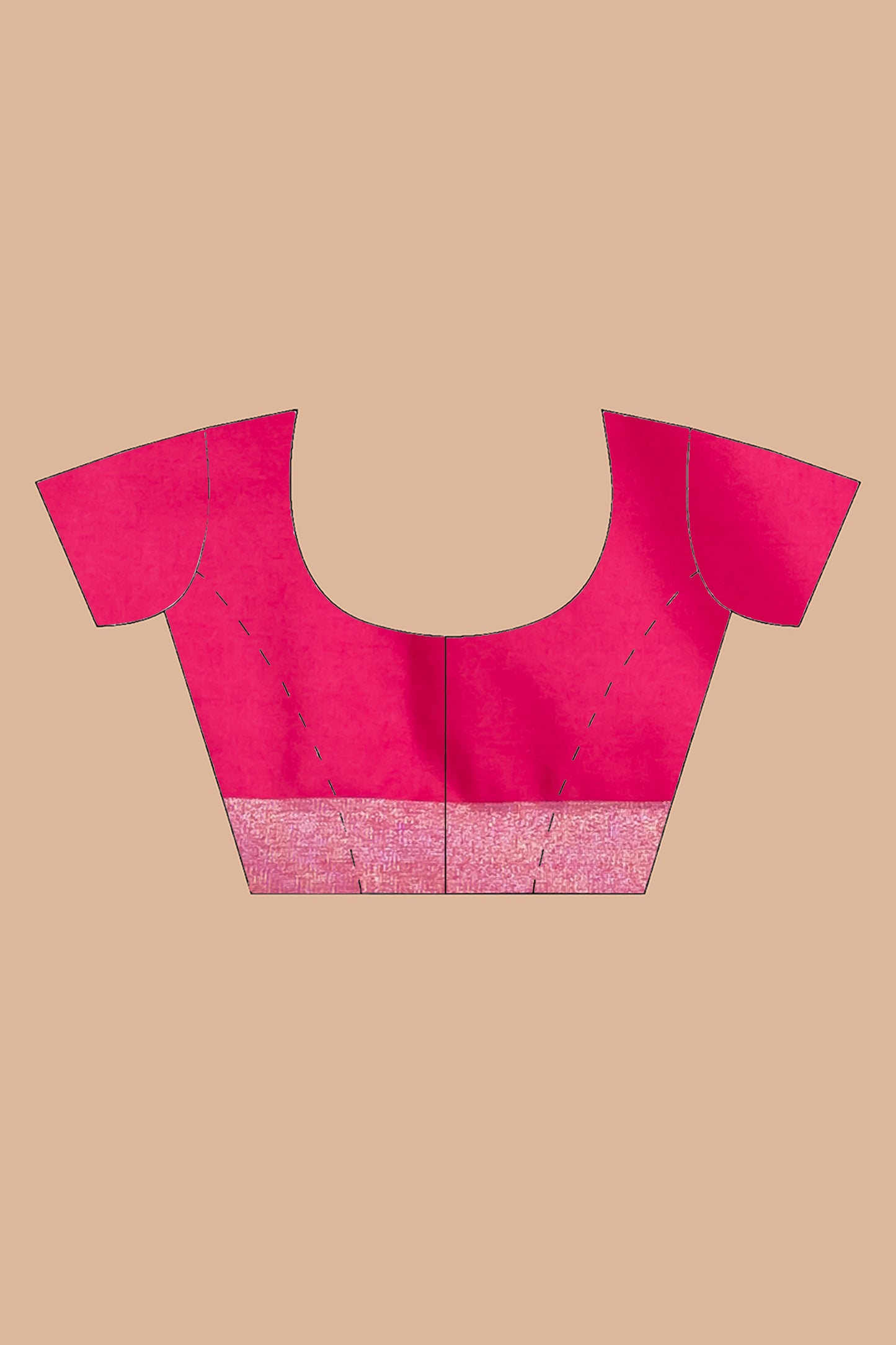 Magenta & mustard handloom cotton saree