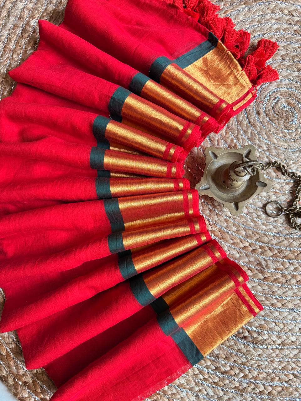 HANDSPUN cotton saree